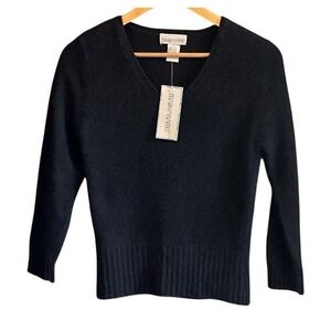 Vintage 90s Mainframe V-Neck Sweater Silk Angora Minimalist Quiet Luxury Goth